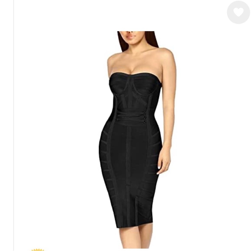 Hybrid & Company Black Strapless Dress